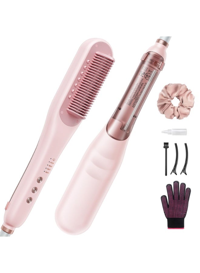 Pro Steam Hair Straightener Brush, Steamline Pro 3 in 1 Straightening Brush, Steam Reduces Damage, Nourishes Hair, and Expedites Straightening - Image 1